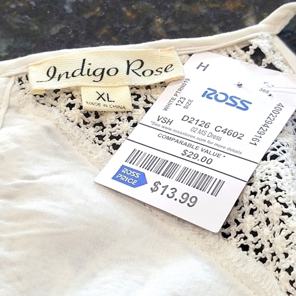 NWT XL Spaghetti Strap Embroidered Paisley Print Midi Dress - Picture 7 of 7